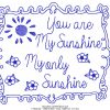 You Are My Sunshine Vintage Stitch Embroidery Design - Machine Embroidery Files - Digital Download - Image 3