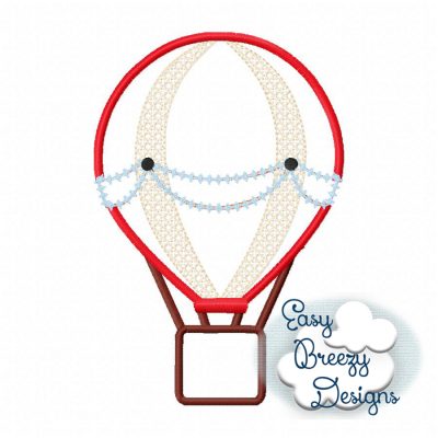 Vintage Hot Air Balloon - Machine Applique Design
