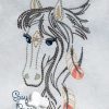 JUST BE - Be Wild Horse Embroidery Design Set - Digital Download Zip Files - Image 6