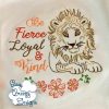 JUST BE - Be Kind Lion Embroidery Design Set - Digital Download Zip Files