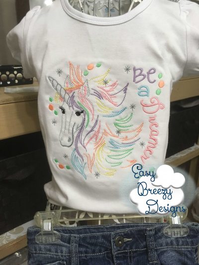 Magical Unicorn Small Embroidery Design Set - Digital Download Zip Files