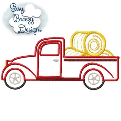 Farm Truck Applique - Machine Embroidery Files - Digital Download