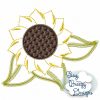Farm Sunflower Raggy Vintage Applique - Machine Embroidery Files - Digital Download