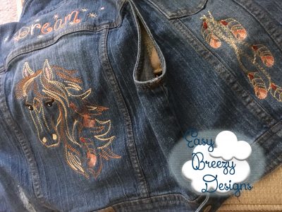 JUST BE - Be Wild Horse Embroidery Design Set - Digital Download Zip Files