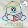 Reading Monster, Back To School Applique - Machine Applique Design - Image 2