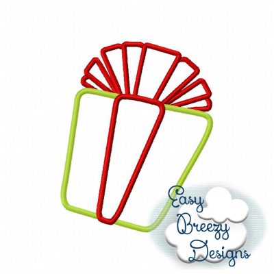 Gift Applique, Christmas Present Applique Design - Machine Embroidery Files - Digital Download