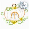 Fairy Pumpkin House Applique Design - Machine Embroidery Files - Digital Download