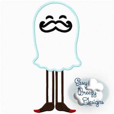 Ghostly LongLegs Long-Legs Ghost Applique, Halloween Design, Embroidery Design Download - Digital Download Machine Embroidery File