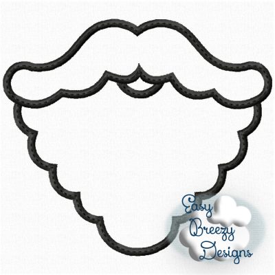 Lumberjack Beard Applique, Woodsman Theme, Burly Beard Applique Embroidery - Machine Embroidery Files - Digital Download