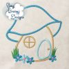 Fairy Mushroom House Applique Design - Machine Embroidery Files - Digital Download - Image 2