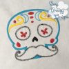 Sugar Skull with Mustache, Day of the Dead Applique Design, Dia de los Muertos Applique, Mexican Theme – Download Only – Digital File - Image 2