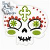 Sugar Skull with Cross, Day of the Dead Applique Design, Dia de los Muertos Applique, Mexican Theme - Download Only - Digital File