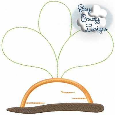 Carrot Top Raggy Applique Embroidery Design - Machine Embroidery Files
