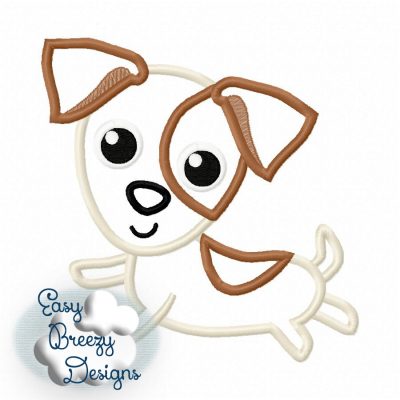 Jack Russell Puppy Applique Design, Terrier Applique Design, Dog Applique Design - Machine Embroidery Files - Digital Download