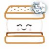 S'Mores Marshmallow Applique Design, Making S'mores - Machine Embroidery Files - Digital Download