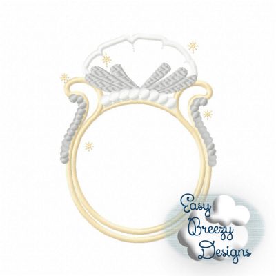 Diamond Ring Applique, Wedding Embroidery, Party Applique Download - Digital Download Machine Embroidery File