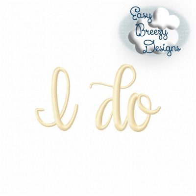 I Do Diamond Ring Applique, Wedding Saying Embroidery, Party Applique Download - Digital Download Machine Embroidery File - Image 2