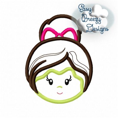 Spa Mask Girl Applique, Mud Mask Embroidery, Spa Day Applique Download Template - Digital Download Machine Embroidery File