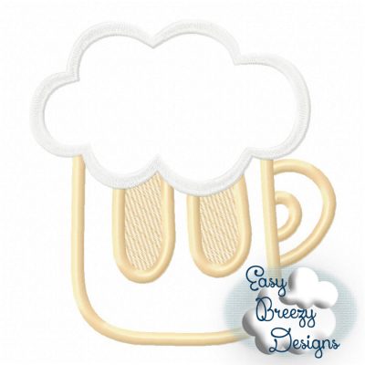 Beer Mug Applique, Craft Beer, Saint Patrick's Applique Design - Machine Embroidery Files - Digital Download