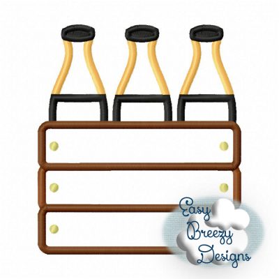 Beer Crate Applique, Craft Beer, Saint Patrick's Applique Design - Machine Embroidery Files - Digital Download