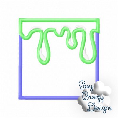 Slime Frame Set Applique Files, Sample Fonts Are Not Included - Machine Embroidery Files - Digital Download - Image 2
