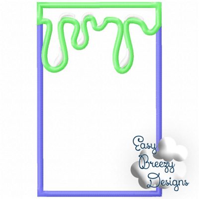 Slime Frame Set Applique Files, Sample Fonts Are Not Included - Machine Embroidery Files - Digital Download - Image 3