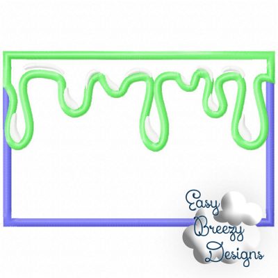 Slime Frame Set Applique Files, Sample Fonts Are Not Included - Machine Embroidery Files - Digital Download - Image 4