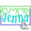 Slime Frame Set Applique Files, Sample Fonts Are Not Included - Machine Embroidery Files - Digital Download