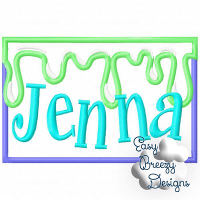 Slime Frame Set Applique Files, Sample Fonts Are Not Included - Machine Embroidery Files - Digital Download