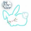Cuddle Bunny Silhouette Applique Embroidery Design, Floppy Ear, Easter Applique - Machine Embroidery Files