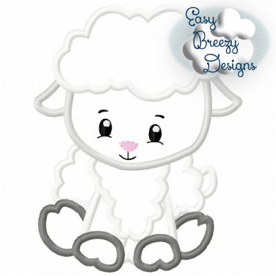 Little Lamb Embroidery File, Little Boy Lamb, Lamb Applique, Spring Applique, Easter Embroidery Design - Digital Download Only
