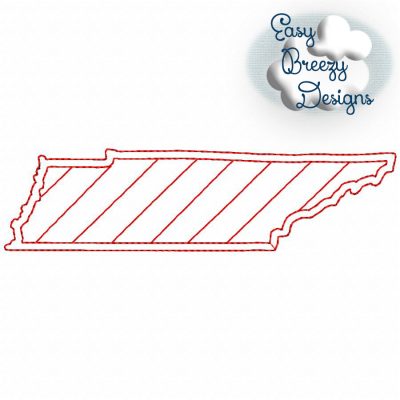 Tennessee State Outline Applique, Raggy Applique, State Home Design Download – Digital Download Machine Embroidery File - Image 2