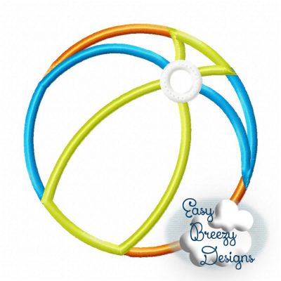 Beach Ball Applique - Machine Embroidery Files