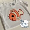Clown Fish Applique Design, Orange and White Fish Design, Embroidered Clown Fish - Machine Embroidery Files - Digital Download Only - Image 2