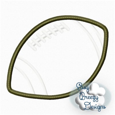 Slanted Football Applique - Digital Download File