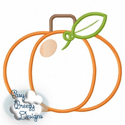 Fall Pumpkin Applique, Halloween Pumpkin Patch Applique, Thanksgiving Pumpkin - Machine Embroidery Files - Digital Download