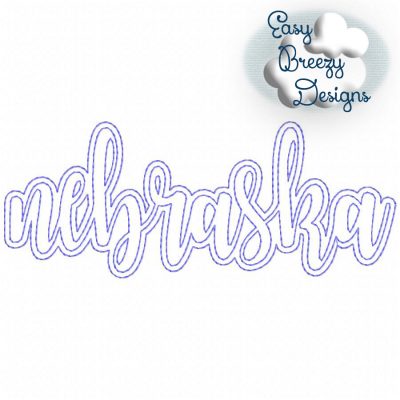 Custom Script Name Applique Design, Script Team Name, City, State lowercase Applique Design