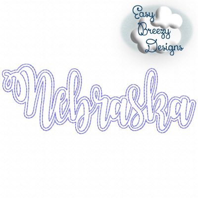 Bundle UC States - 50 Uppercase/Capitalized Script State Names Applique, State Name Raggy Applique, Uppercase State in Script, State Home Design Download – Digital Download Machine Embroidery File