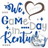 Game Day in Kentucky, Heart Football Embroidery, Football Saying - Digital Download File