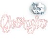 Script Georgia Outline Applique, Georgia Raggy Applique, State Home Design Download – Digital Download Machine Embroidery File