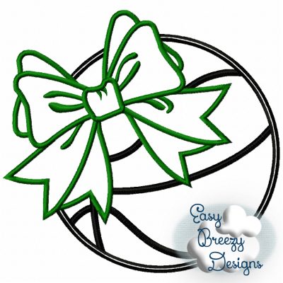 Bow Basketball Applique - Digital Download File