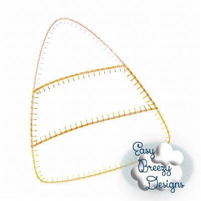 Candy Corn Applique, Blanket Stitch Candy Corn, Halloween Applique - Machine Embroidery Files - Digital Download