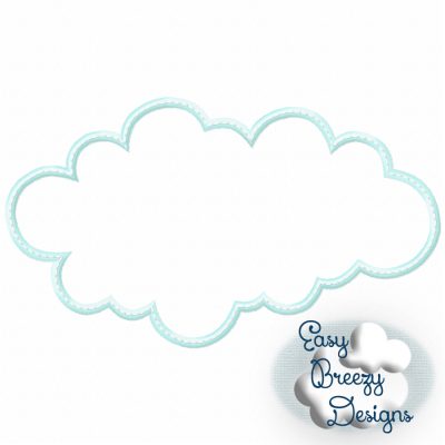 Cloud Applique Designs, Flying High Applique Embroidery Design - Machine Embroidery Files