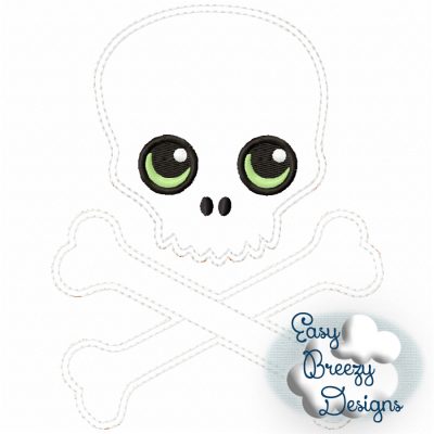 Raggy Skull Applique, Halloween Applique, Day of the Dead, Dia de los Muertos Applique, Mexican Theme – Download Only – Digital File