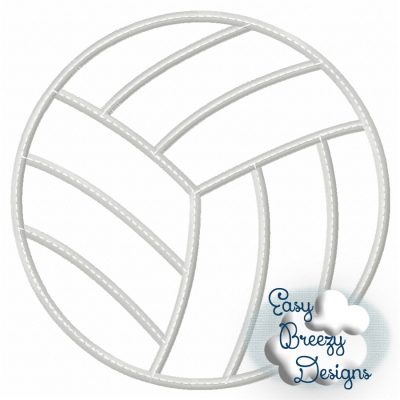 Volleyball Applique - Digital Download File