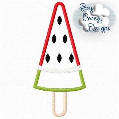 Watermelon Popsicle Applique Design, Glamping, Cookout Applique Design - Machine Embroidery Files - Digital Download