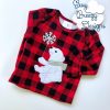 Christmas Polar Bear Applique Design - Machine Embroidery Files - Digital Download - Image 2