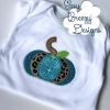 Squatty Pumpkin Zig Zag Applique, Halloween Pumpkin Patch Applique, Thanksgiving Pumpkin - Machine Embroidery Files - Digital Download - Image 2