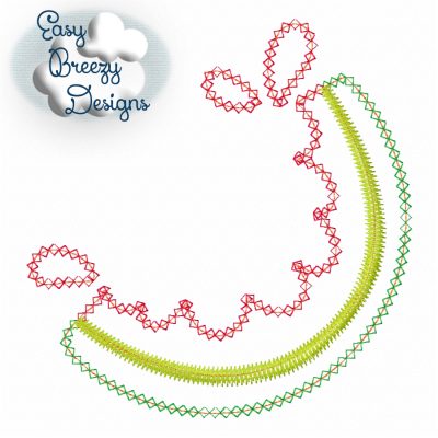 Melon Rind Bite Applique Design, Summer Watermelon Applique Design, Quick Stitch Fruit Applique Design - Digital Download Files