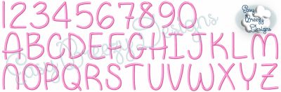 Beary Loved Embroidered Font - Embroidered Alphabet, Letters & Numbers - Machine Embroidery Download Files